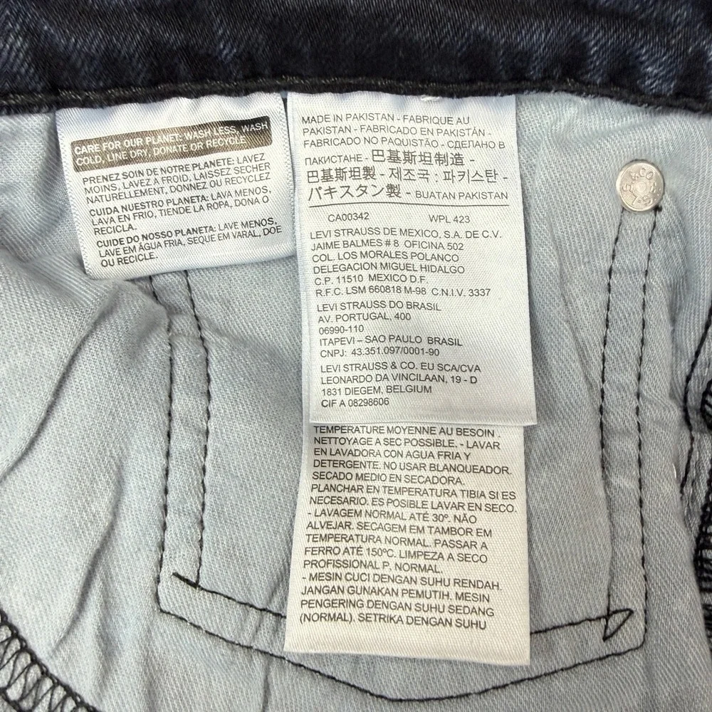 Levi's 511 Jeans Men 34x34 Blue Acid Wash Slim Fit Stretch Grunge Indie Preppy